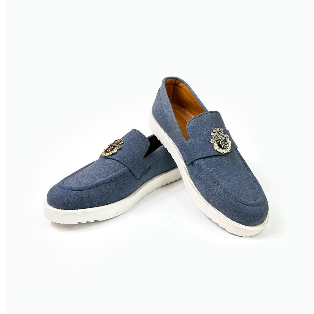 Suede Crest Loafers