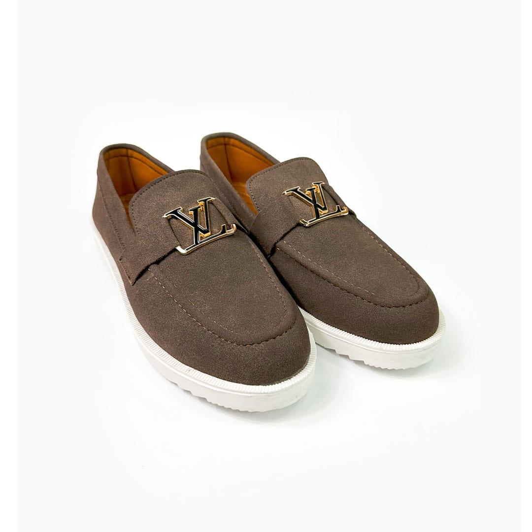 Emblem Suede Loafers